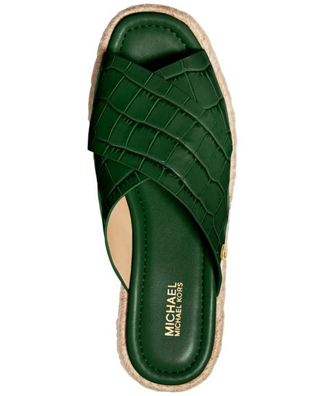 michael kors linden|Michael Kors Linden Slide Flat Sandals .